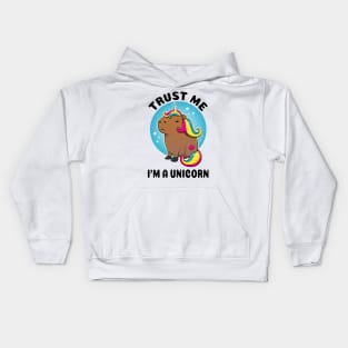 Trust me I'm a unicorn Capybara Unicorn Kids Hoodie